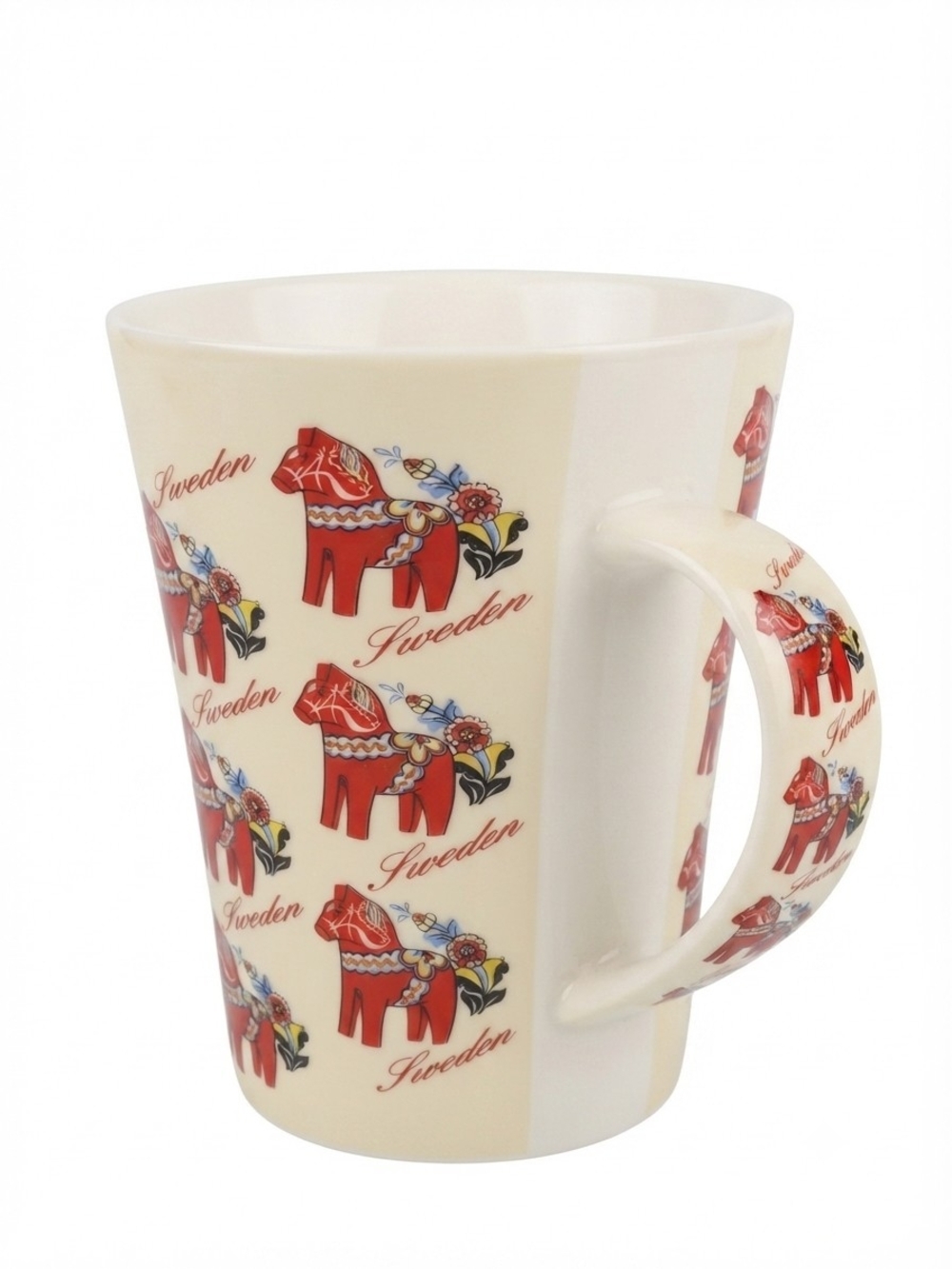 Sweden Red Dala Horse Ceramic Mug Scandinavian Souvenir Cup